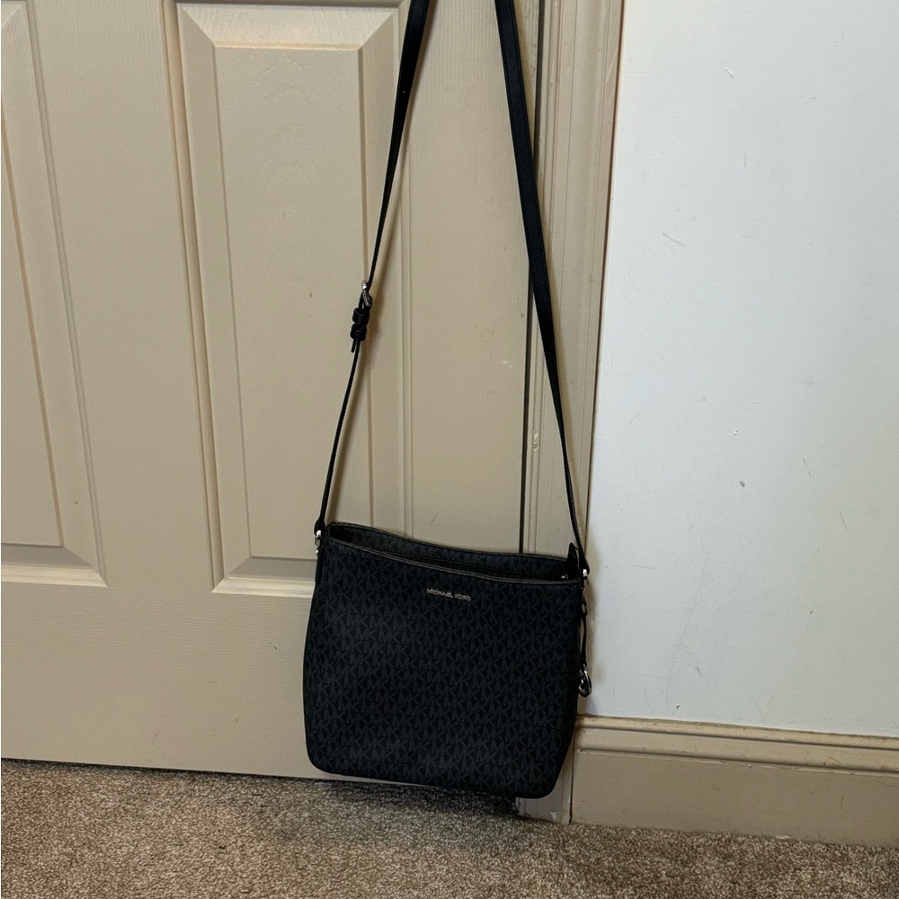 Michael Kors Gray Patterned Messenger Bag